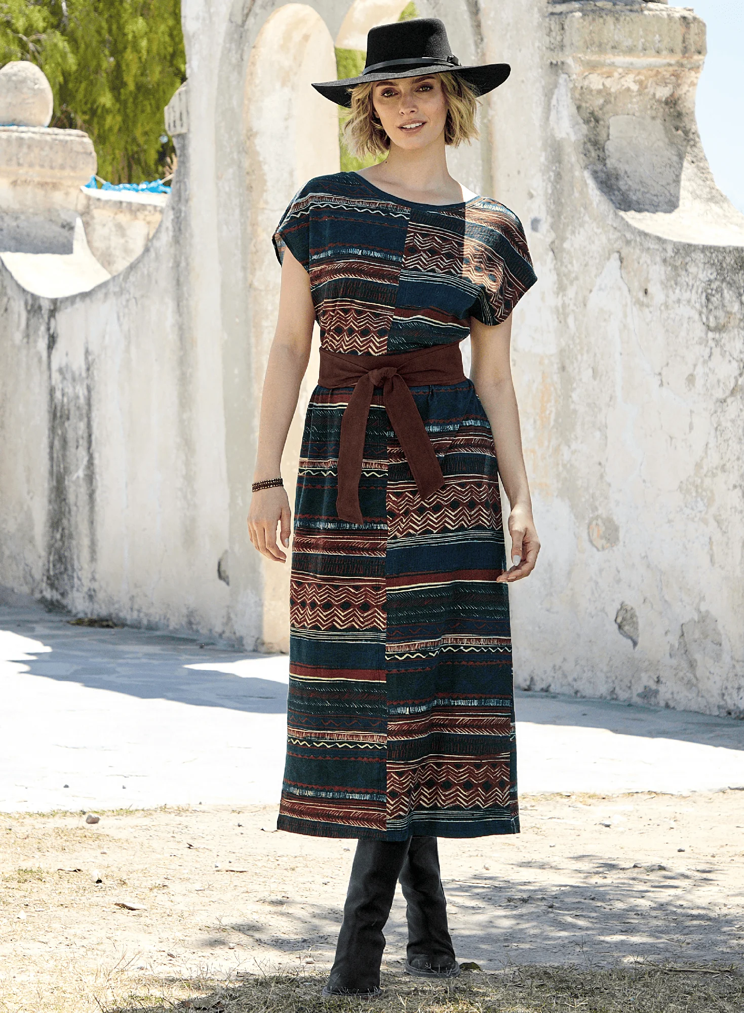 Tribal Stripe Dress - Image 4