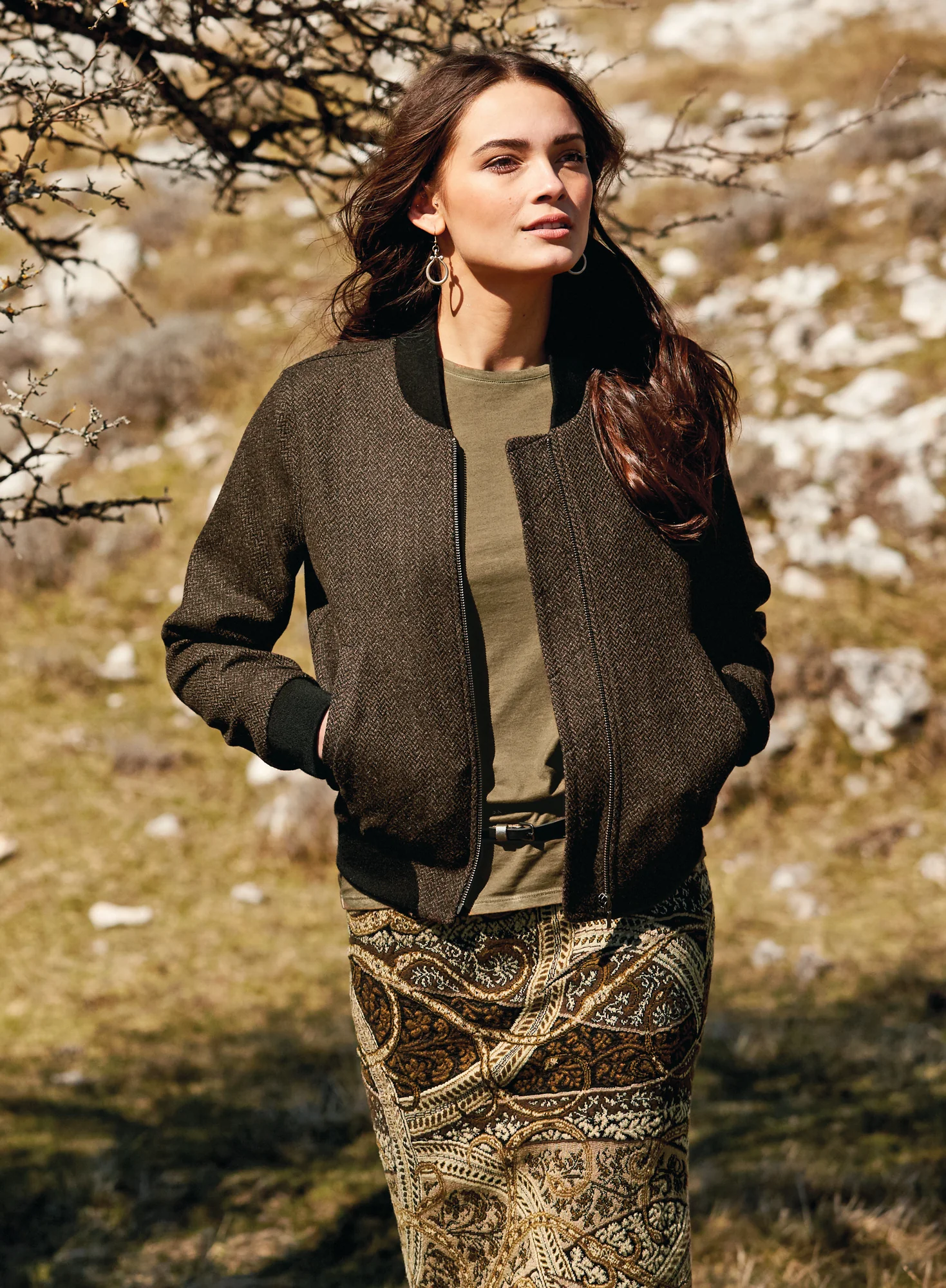 Tweed Bomber Jacket - Image 3