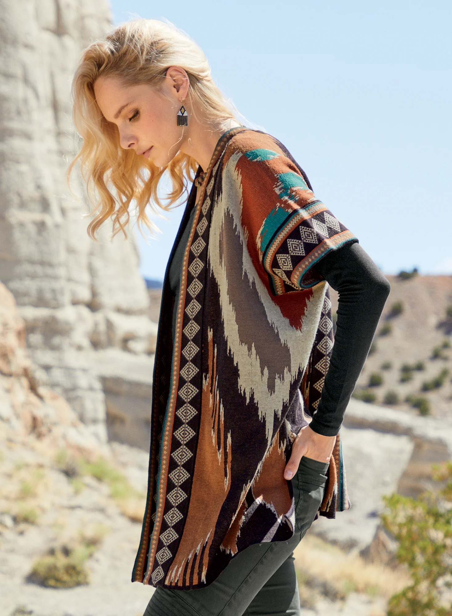 Uzbek Ikat Cardigan