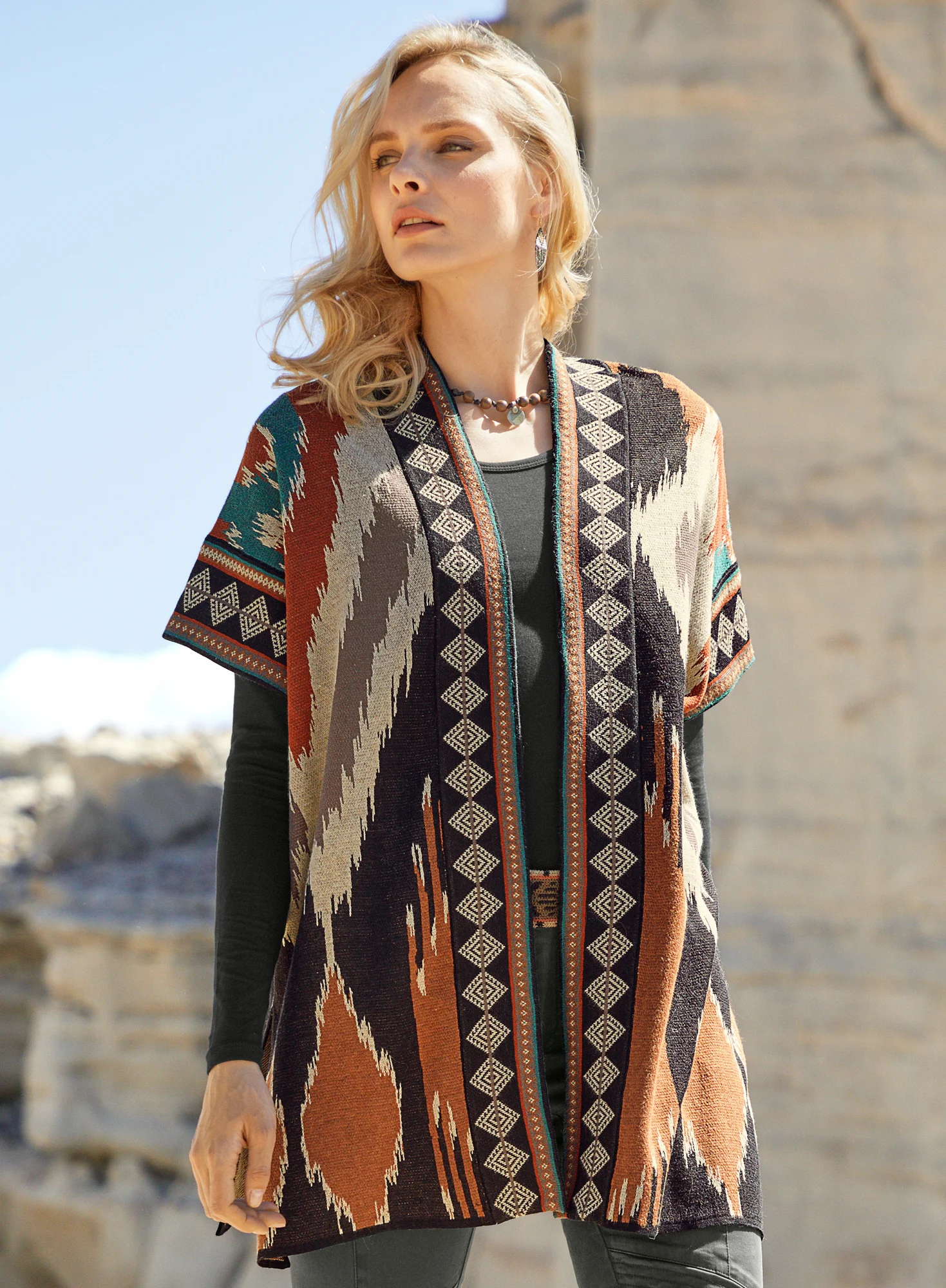Uzbek Ikat Cardigan - Image 9
