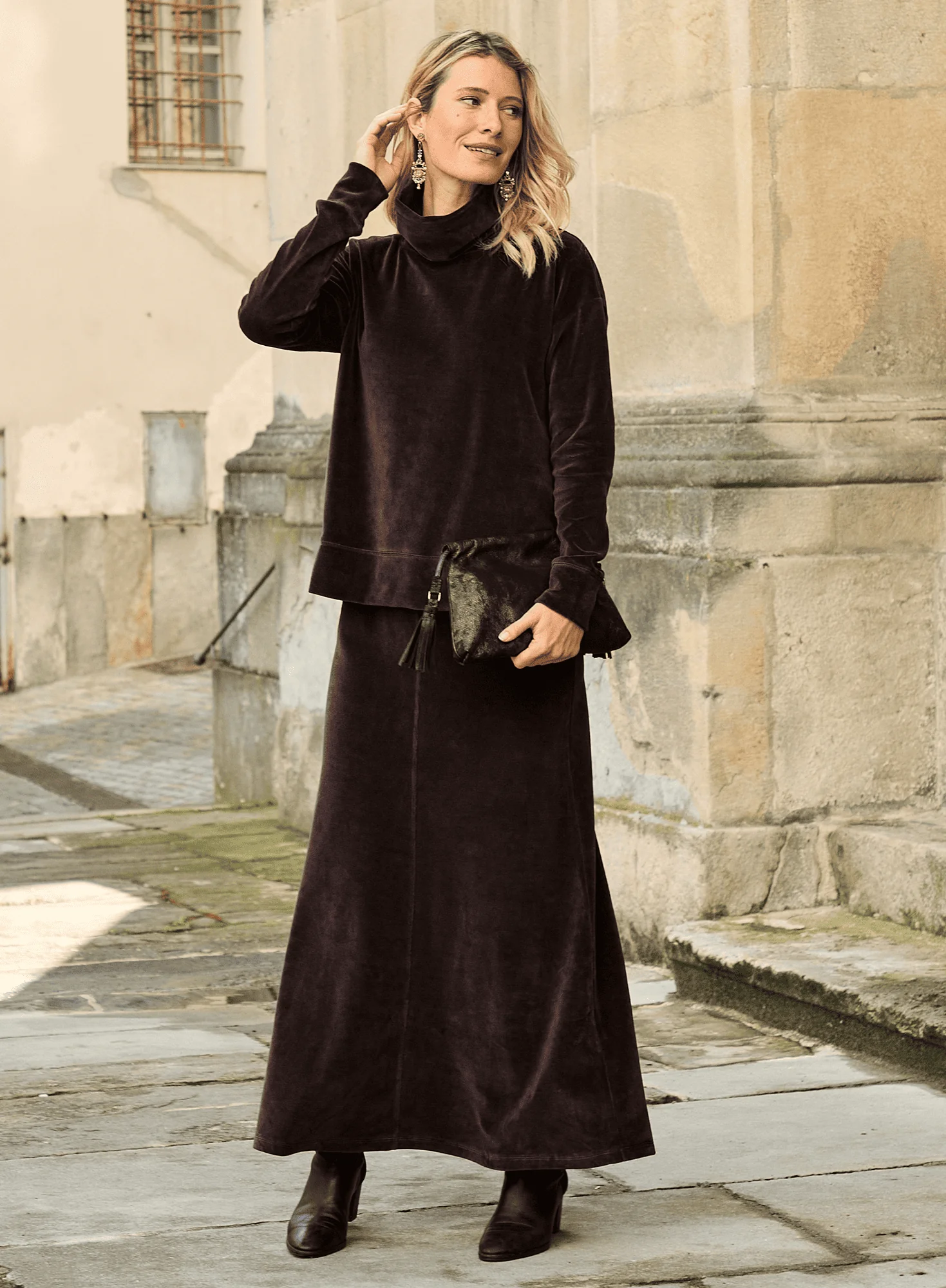 Velour A-Line Skirt - Image 6