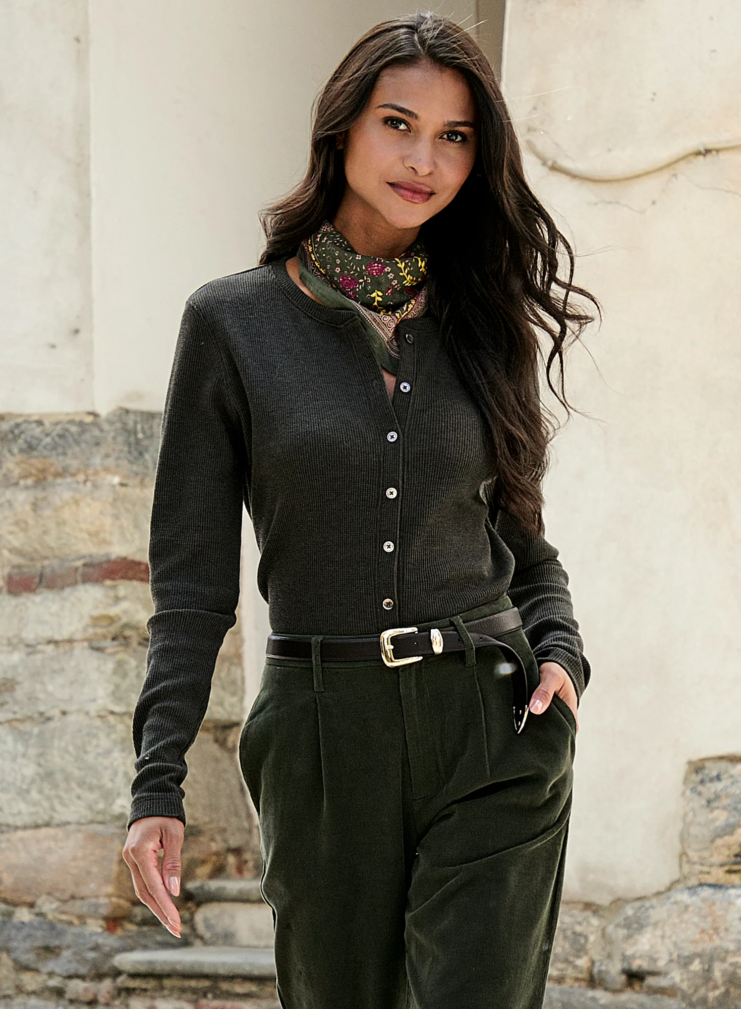 Waffle Buttoning Top - Image 4