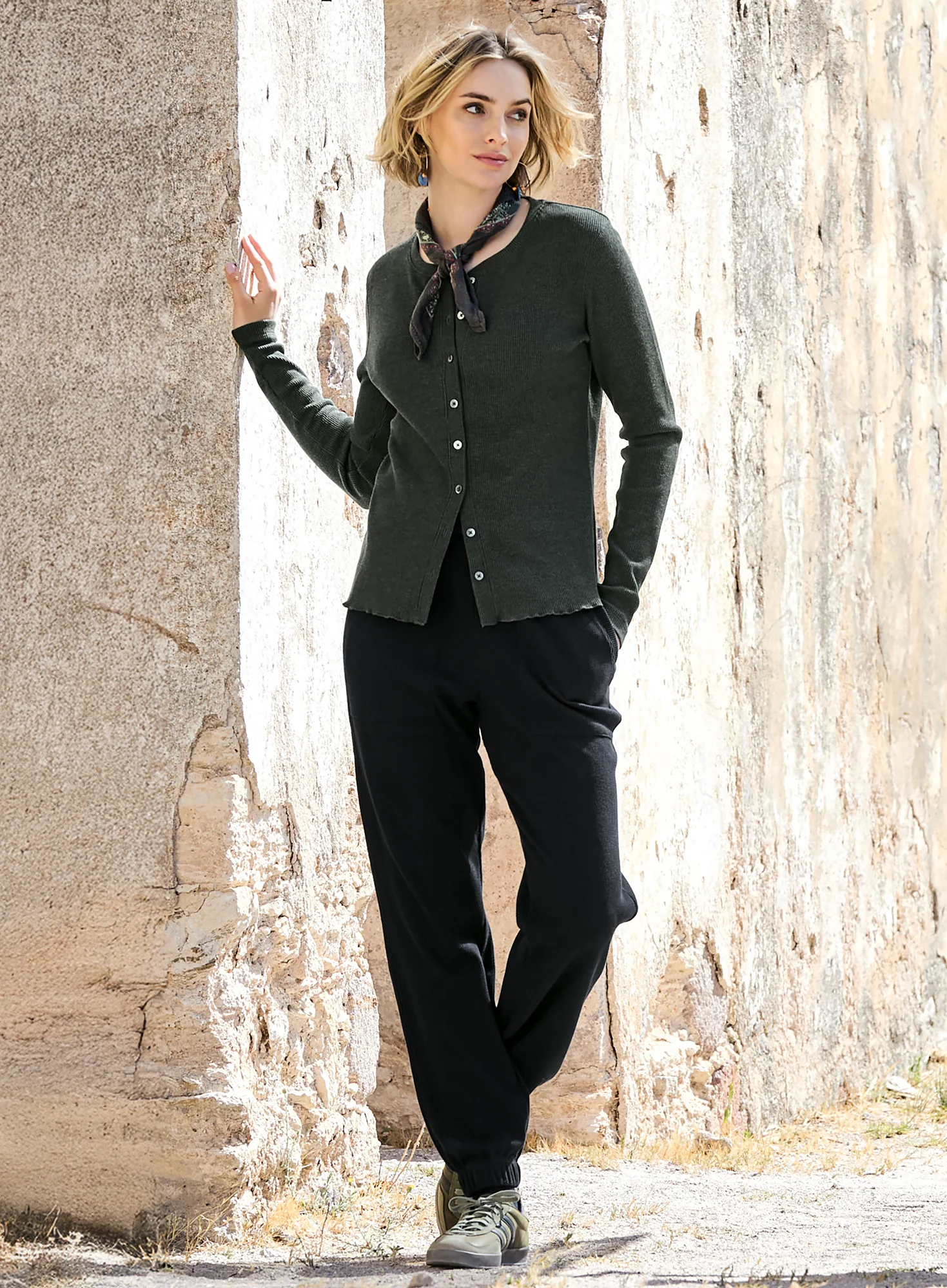 Waffle Buttoning Top - Image 5