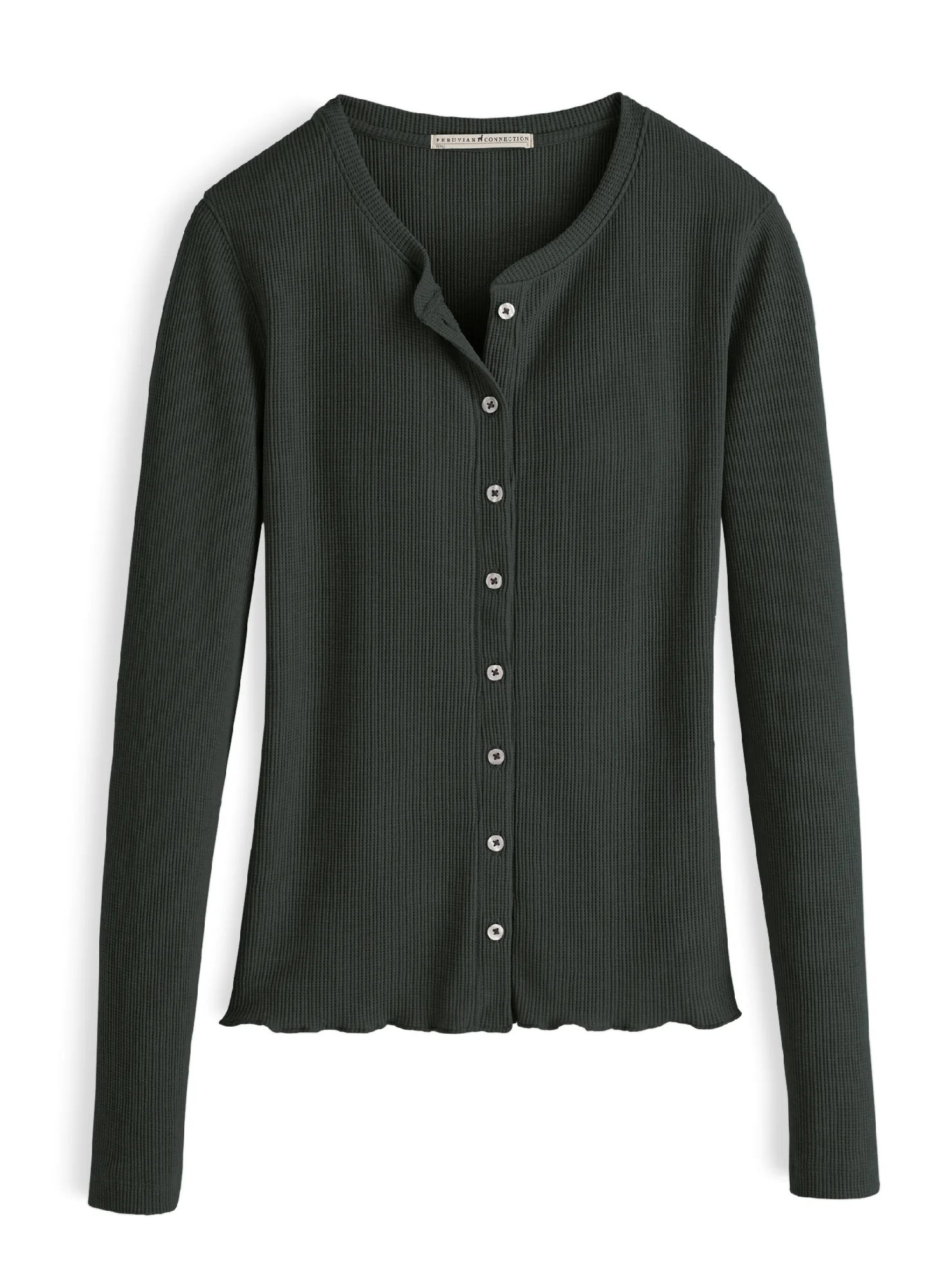 Waffle Buttoning Top - Image 6