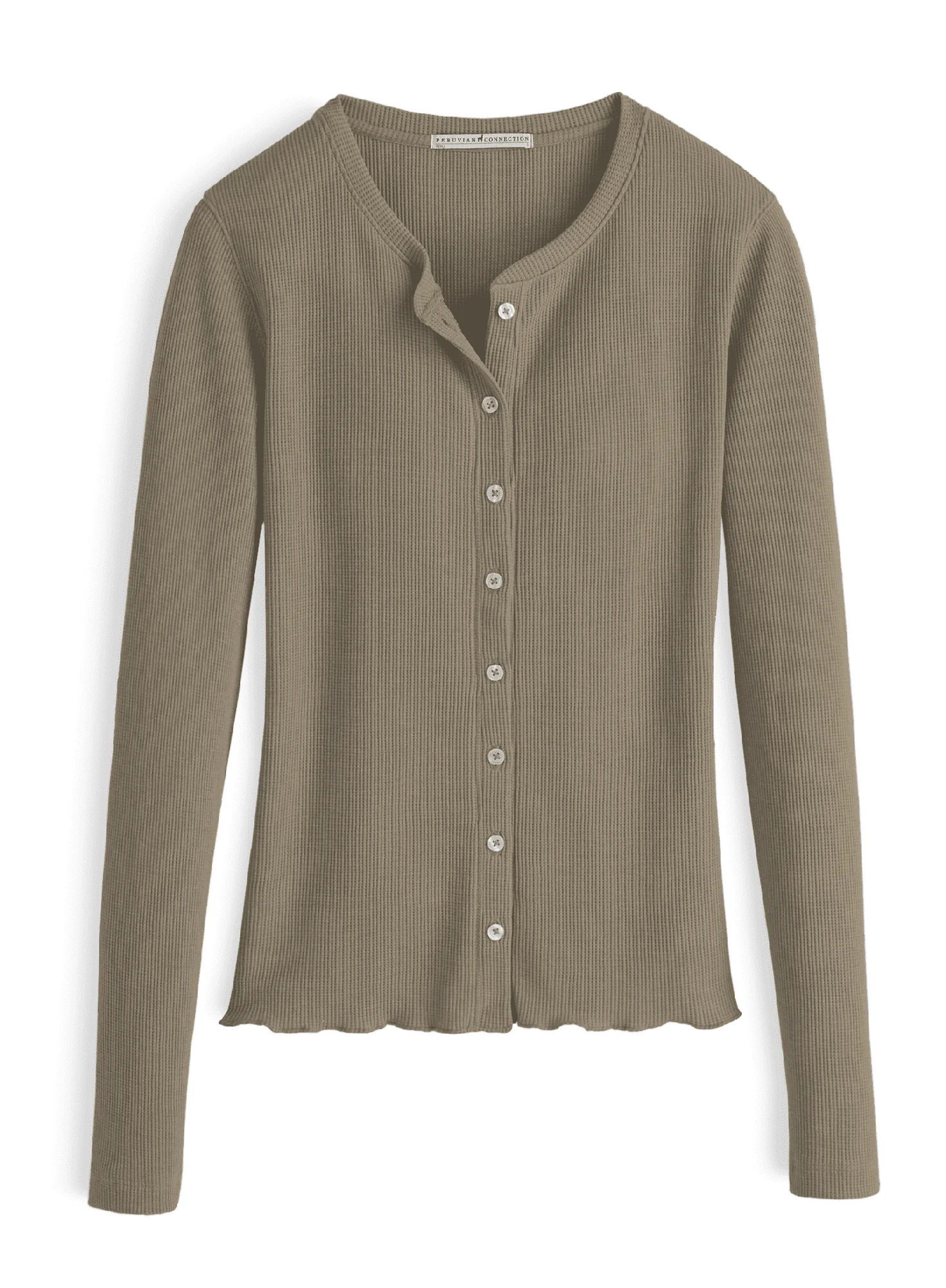Waffle Buttoning Top