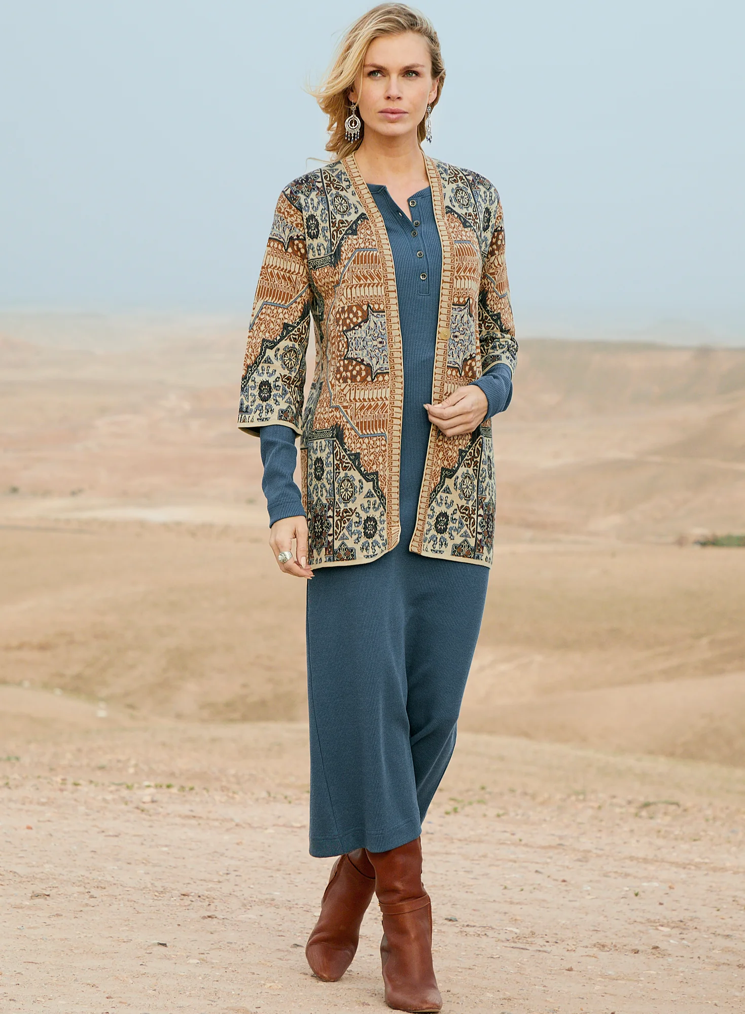 Waffle Henley Dress - Image 6