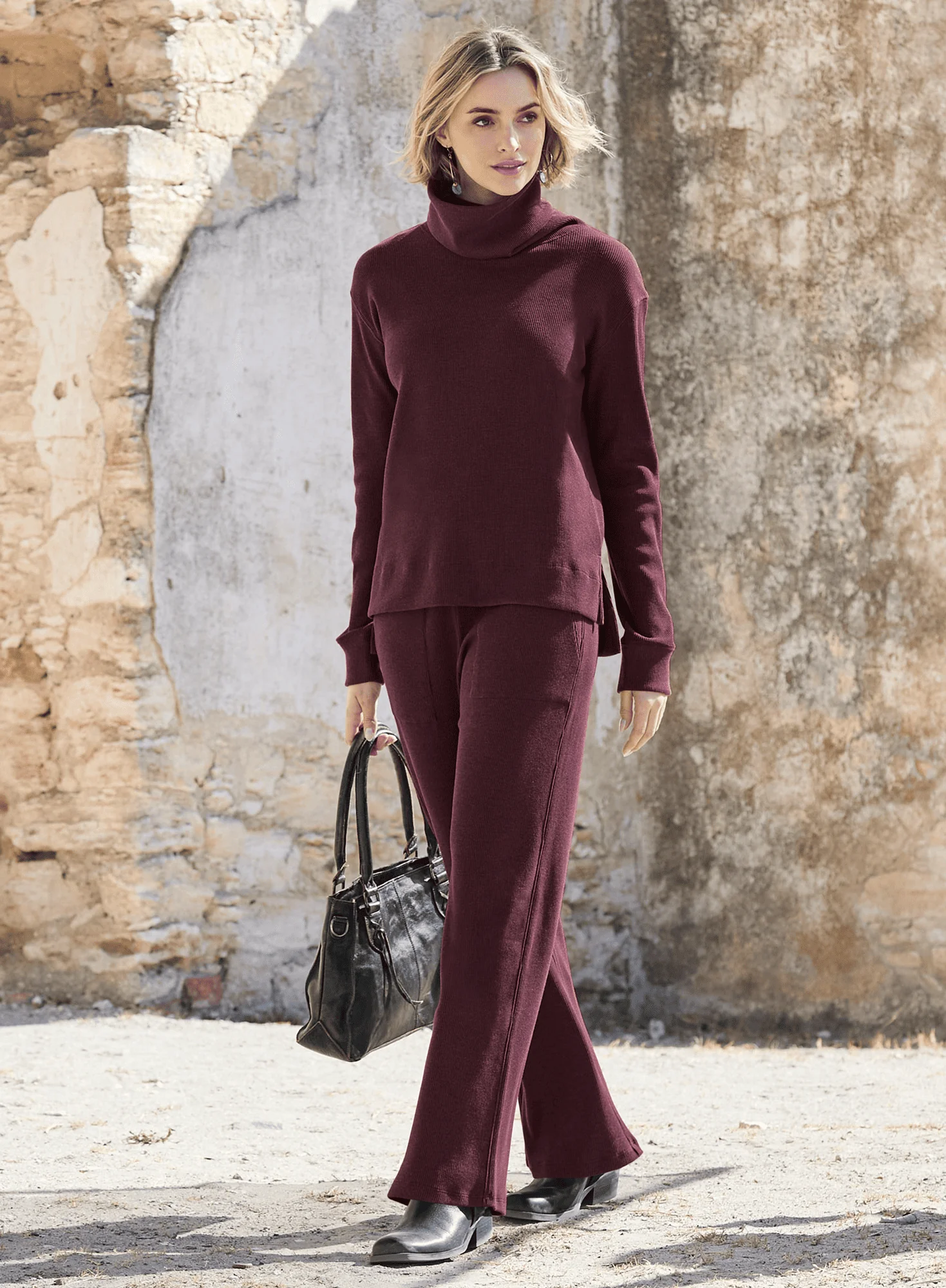 Waffle Wide Leg Pants - Image 2