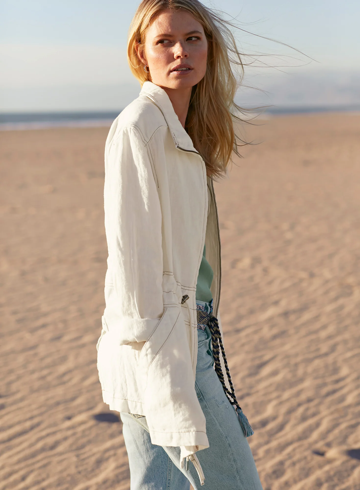 Washed Linen Anorak - Image 2