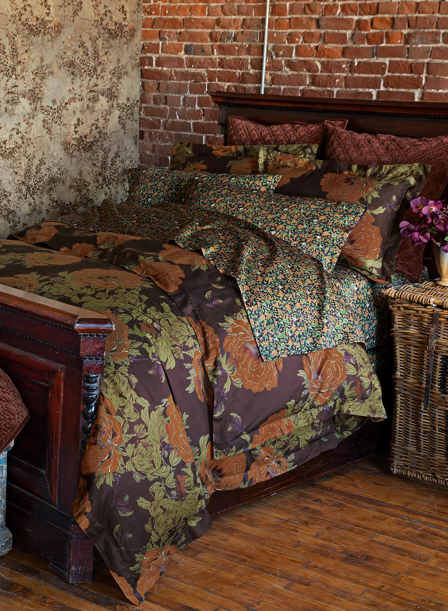 Winter Peony Duvet Cover Set