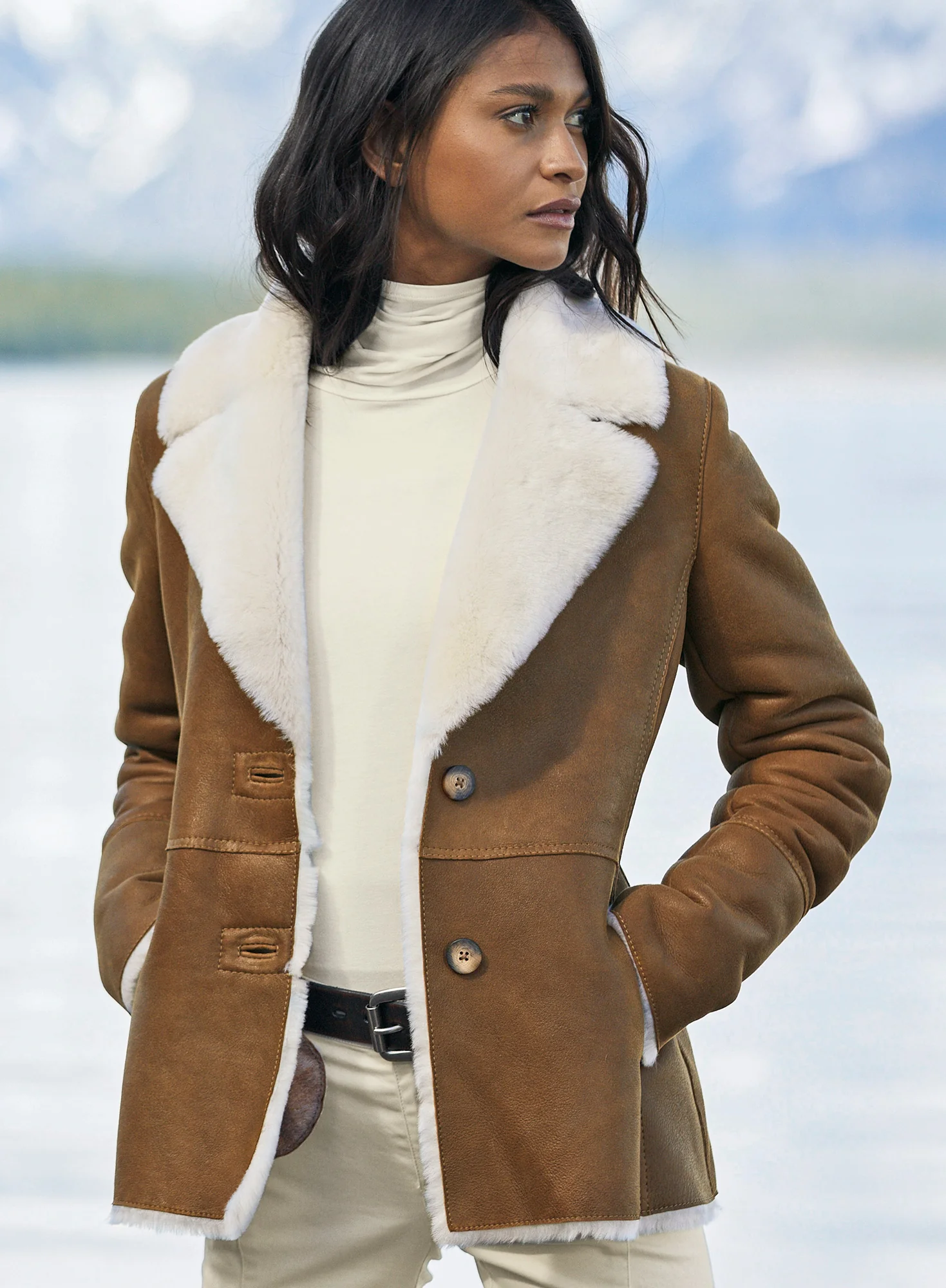 Zagros Shearling Jacket - Image 7