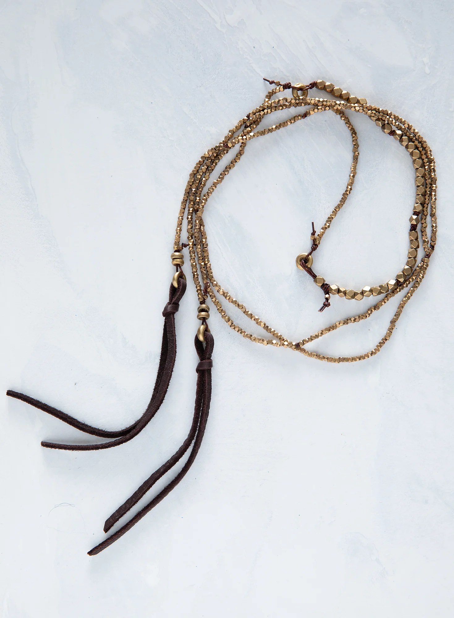 Zion Leather And Brass Lariat - Image 2